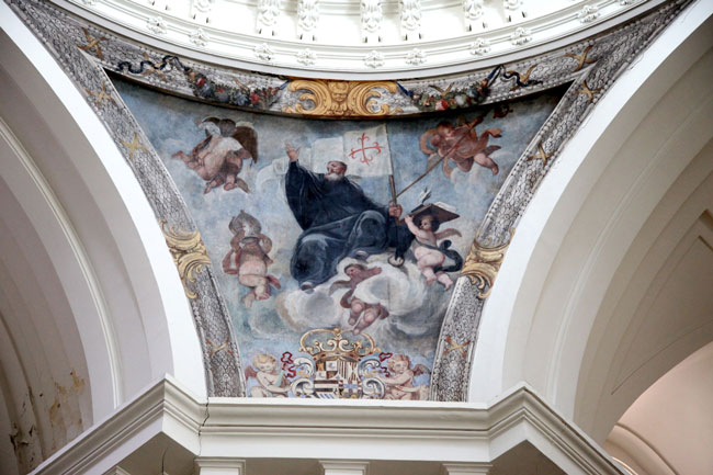 Tercer fresco de la pechina en la Iglesia de la Concepción Real de Calatrava