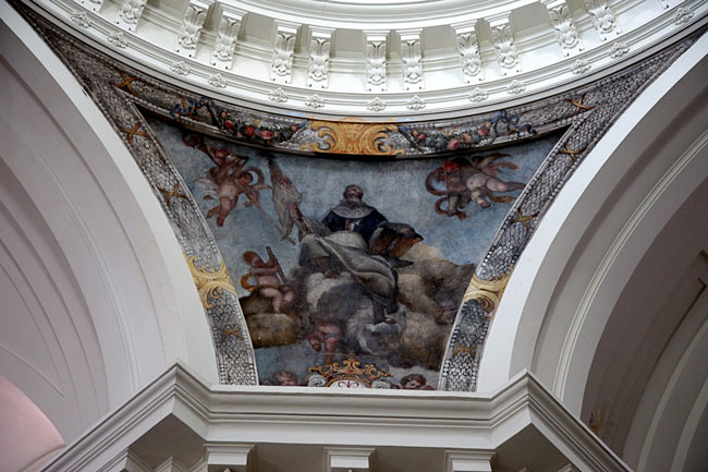 Segundo fresco de la pechina en la Iglesia de la Concepción Real de Calatrava