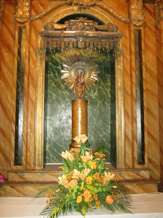 Imagen de Nuestra Señora del Pilar en la Iglesia de la Concepción Real de Calatrava