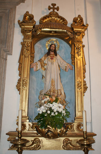 Imagen del Sagrado Corazón de Jesús en la Iglesia de la Concepción Real de Calatrava