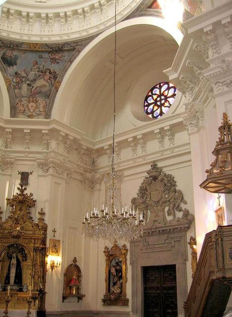 Vista del espacio del crucero en la Iglesia de la Concepción Real de Calatrava