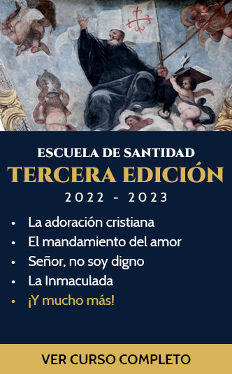 Tarjeta de la tercera edición de Escuela de Santidad en la Iglesia de la Concepción Real de Calatrava