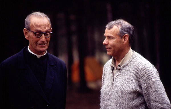 Foto del Padre Tomás Morales y Abelardo de Armas