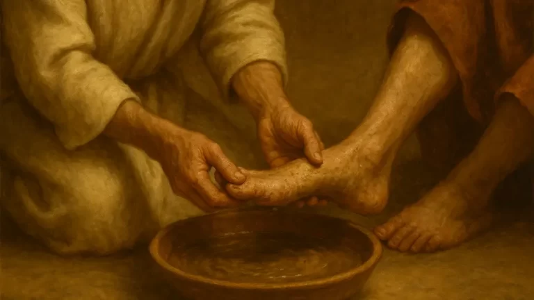 Jesús lava los pies a sus discípulos en Jueves Santo