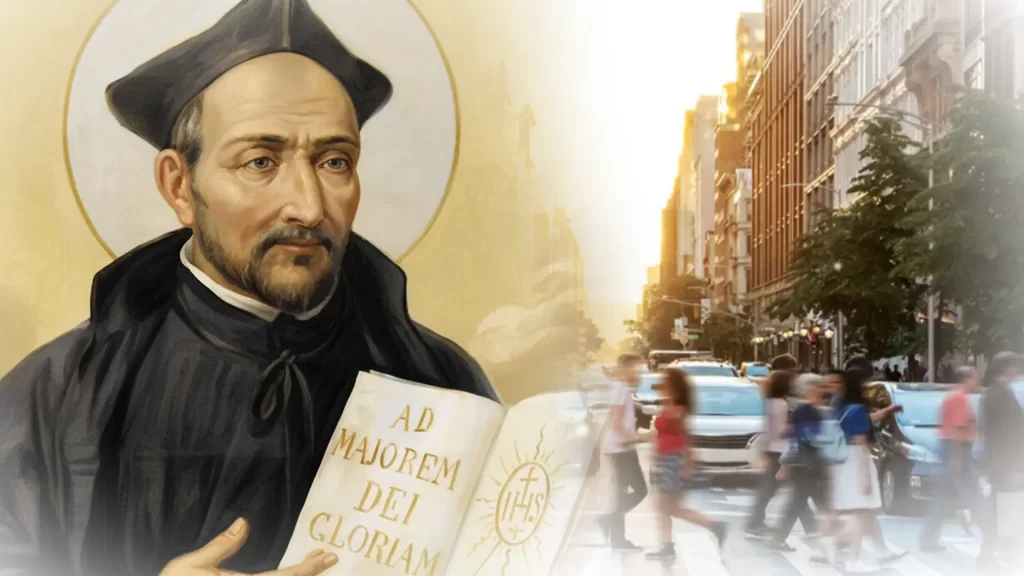 Icono de San Ignacio de Loyola representando los Ejercicios Espirituales en Madrid, modalidad online y presencial en la vida corriente
