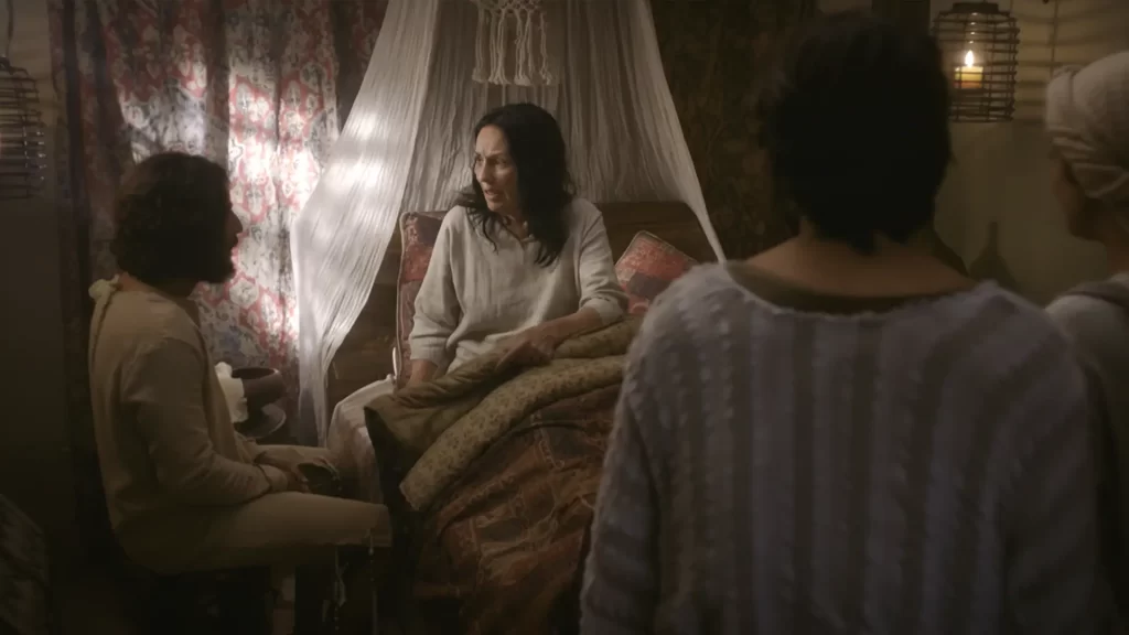 Jesús cura a la suegra de Simón Pedro tomándola de la mano - Escena del Evangelio de Marcos