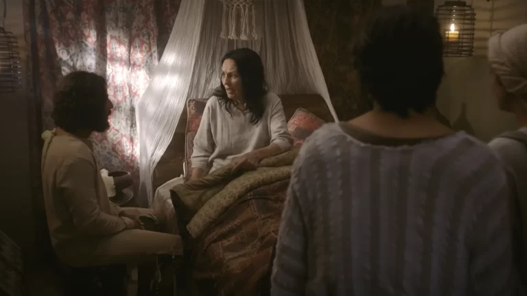 Jesús cura a la suegra de Simón Pedro tomándola de la mano - Escena del Evangelio de Marcos