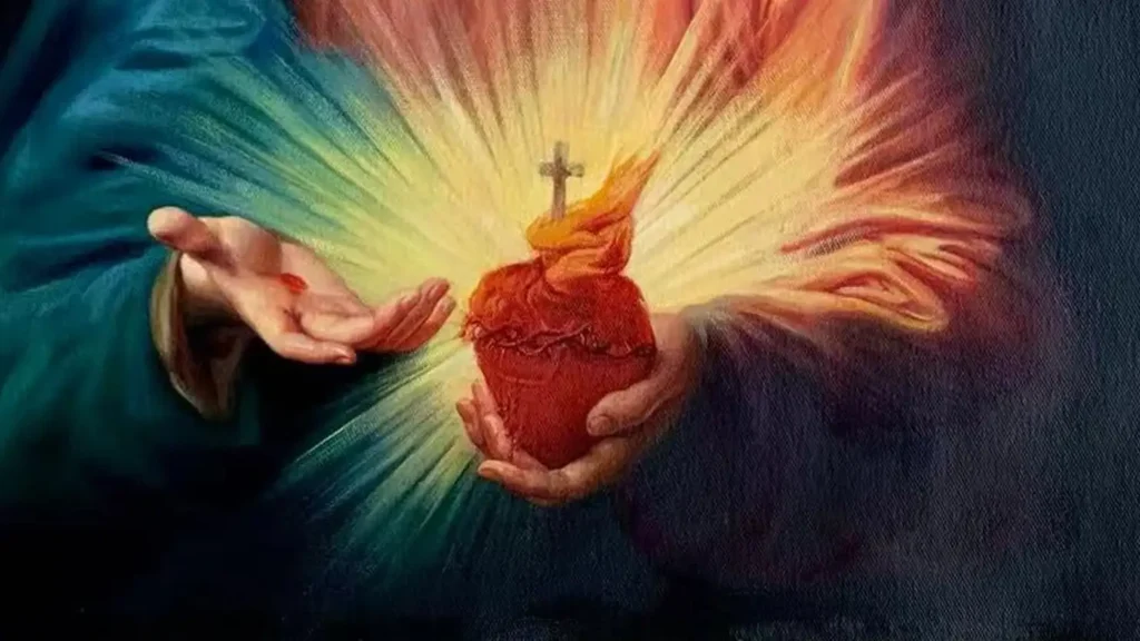 Sagrado Corazón de Jesús talla antigua estilo Pompeo Batoni en la Iglesia de las Calatravas Madrid