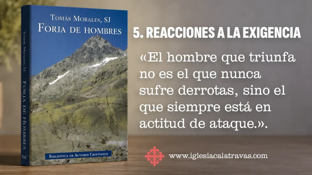 Imagen de portada sobre las reacciones ante la exigencia del Padre Tomás Morales, destacando la actitud de lucha y superación.