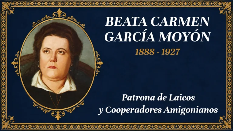 Retrato de la beata Carmen García Moyón, mártir de Torrent y patrona de laicos y cooperadores amigonianos