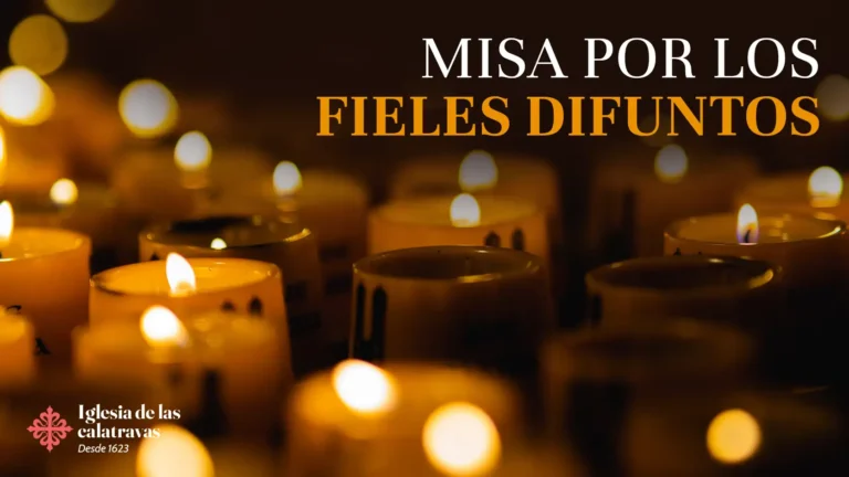Misa por los fieles difuntos en la Iglesia de las Calatravas de Madrid